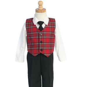 Boys Plaid Vest Pant Set Size 4T